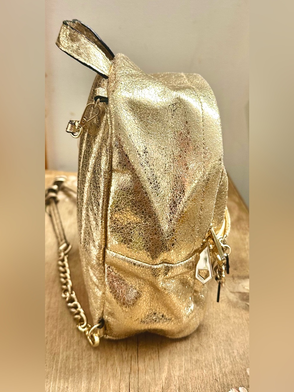 Victoria Secret Metallic Crackle Mini City Backpack - Picture 3 of 11